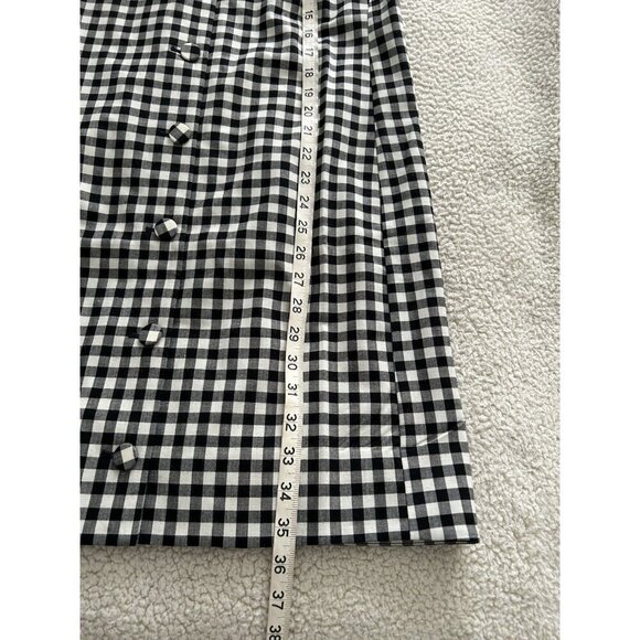 Madewell $148 V-Neck Mini Vest Dress, Black & White Checkered Gingham, Sz 10 - Picture 11 of 13